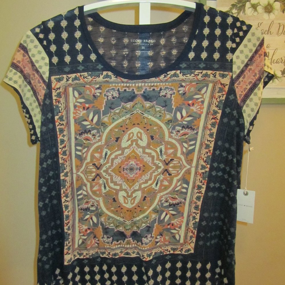 Womens LUCKY BRAND Top Size 3X NWT